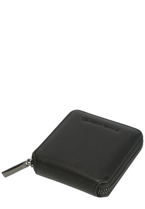 Smooth Leather Square Zip Purse