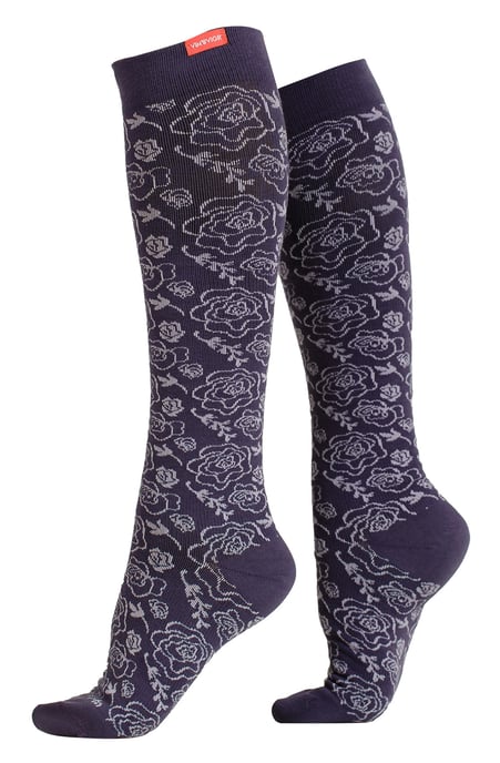 VIM&VIGR - Merino Wool Graduated Compression Socks 15-20 mmhg für Männer & Frauen - Vintage Purple - Image 1