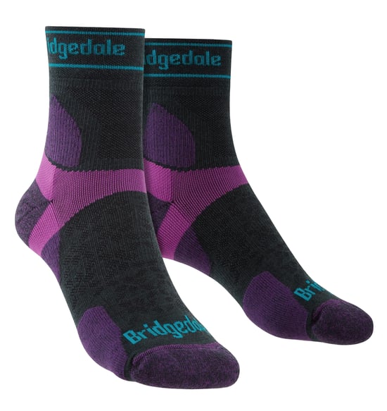 Bridgedale - Womens Ultralight Merino Socken - Holzkohle / Lila - Image 1