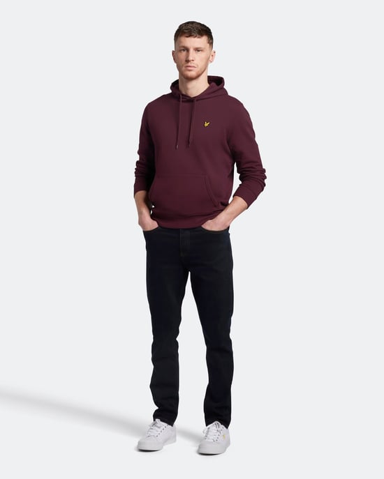 Sweatshirt � Kapuze Lyle & Scott in bordeauxrot - Image 3