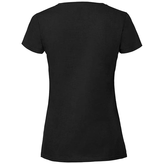 Fruit Of The Loom Womens/Ladies Fit Ringspun Premium Tshirt (Schwarz) - Image 2