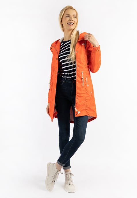 Schmuddelwedda Regenmantel Damen Orangerot-280 - Image 3