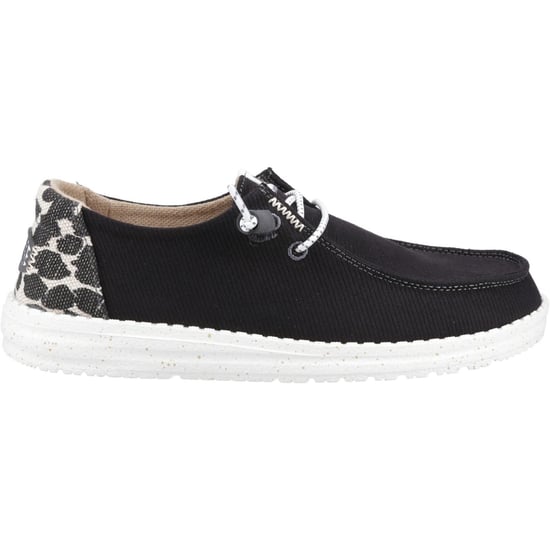 HEYDUDE Wendy Leopard Baumwollmischung Damen Schwarz/Leopard Loafers - Image 5