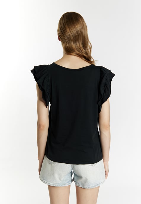 Dreimaster T-Shirt Damen schwarz - Image 4