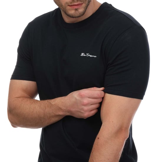 Men's Ben Sherman Script Logo T-Shirt in Black