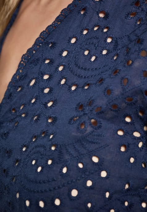 Dreimaster Bluse Damen Marine - Image 5