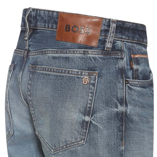 Men's Boss Troy Selvedge Regular-Fit Jeans in Blue