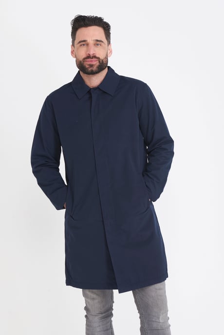 Carter & Jones Fleece Lined Raincoat in Navy