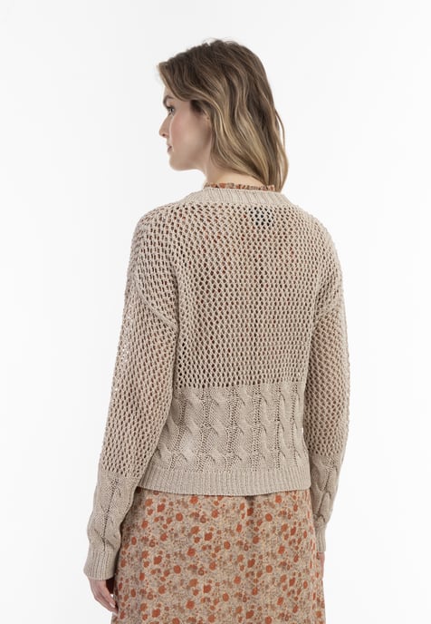 ThreeMaster Vintage Wide Mesh Cardigan
