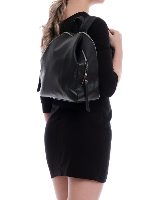 Anna Luchini SS22 AL 1677 Noir Cuir de vachette Sac - Image 5