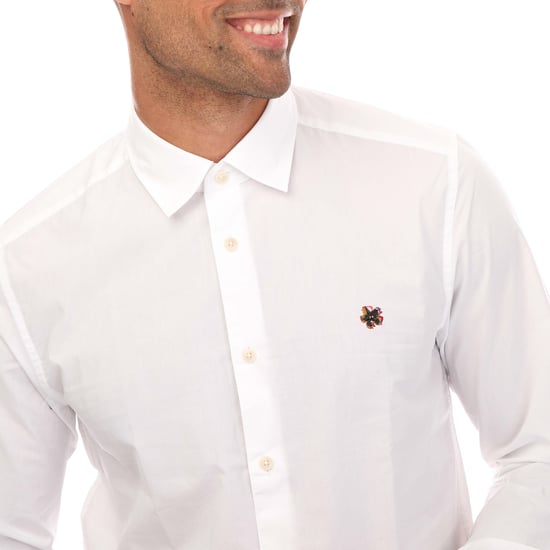 Chemise popeline Fonik Ted Baker Pour Homme en Blanc - Image 3