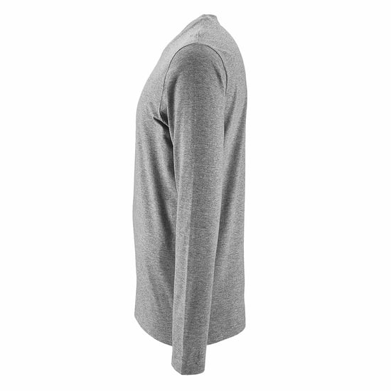 SOLS Herren Imperial Langarm T-Shirt (Grau meliert) - Image 3