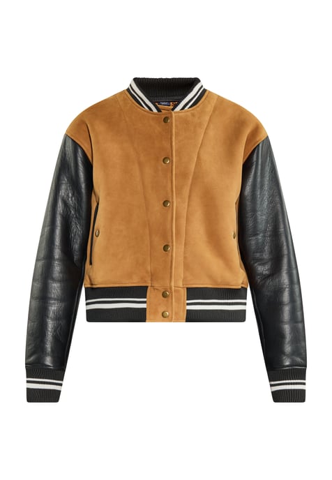 Dreimaster Jacke Damen Kamel Schwarz - Image 1
