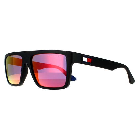Tommy Hilfiger Rectangle Mens Matte Black Grey Infrared Sonnenbrillen - Image 2