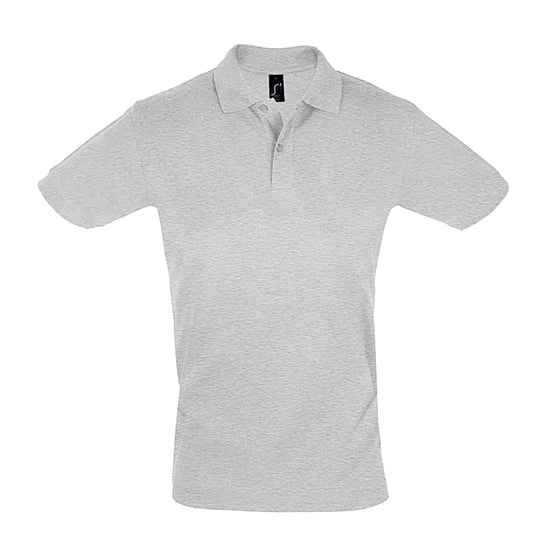 SOLS Mens Perfect Pique Kurzarm-Poloshirt (Grau meliert) - Image 1