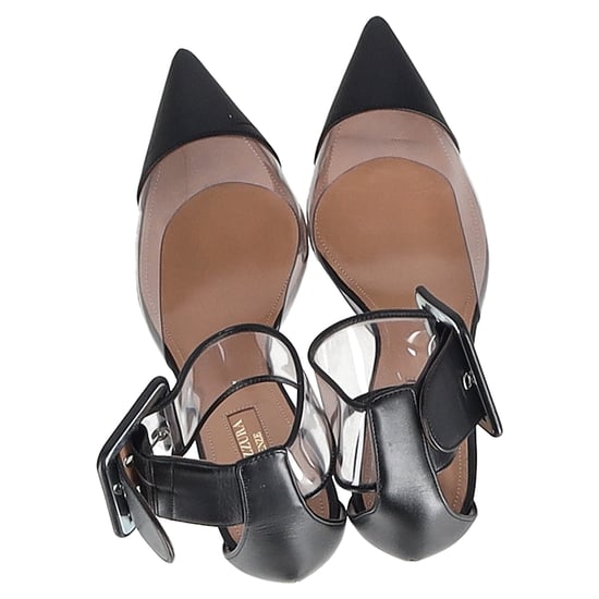 Aquazzura PVC Knöchelriemen Sandalen aus schwarzem Leder - Image 6