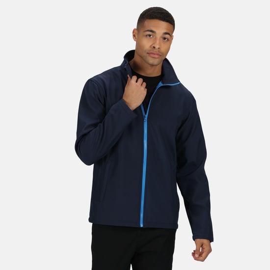 Regatta Mens Ablaze Printable Softshell Jacket (Navy/French Blue)