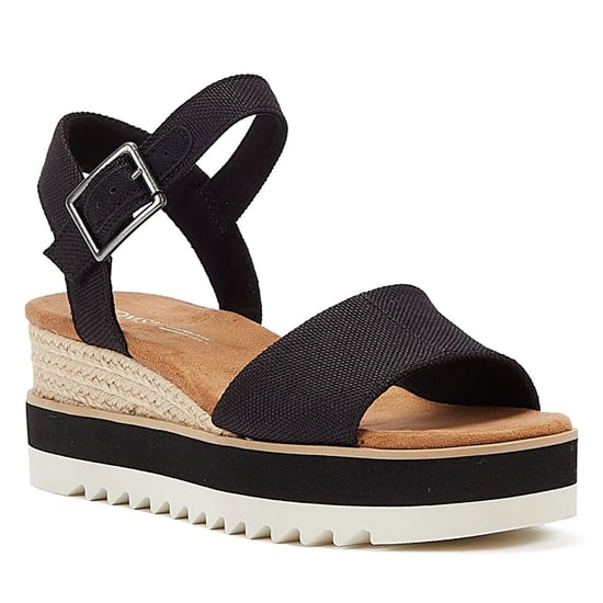 TOMS Diana Canvas Wedge Frauen Schwarz Sandalen - Image 2