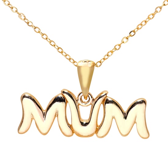 Pendentif maman en or jaune 9 carats, chaîne de 18 pouces - Image 1