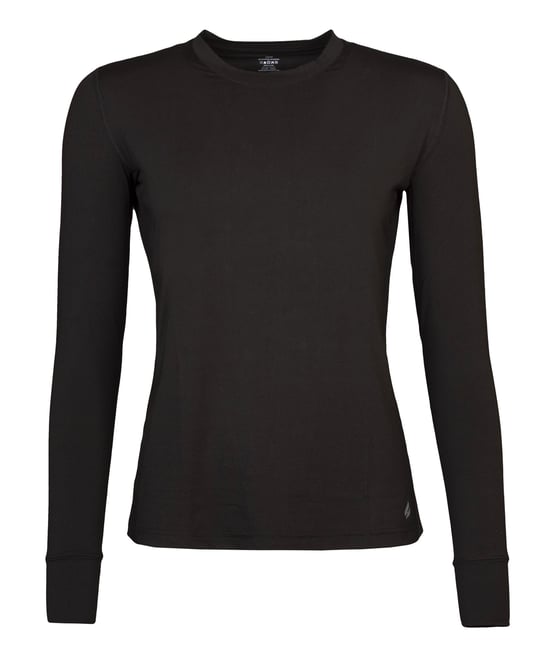 Ladies Thermal T Shirt | Wärmehalter | Winter Long Sleeve T Shirt | Baselayer Top für Frauen - Schwarz - Image 1