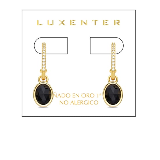 Luxenter Ohrringe in schwarzem Kristall aus 18K Gelbgold - Nyahau - Image 3