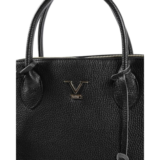 V Italia Damen Handtasche Schwarz BC10880 Dollaro Nero - Image 4