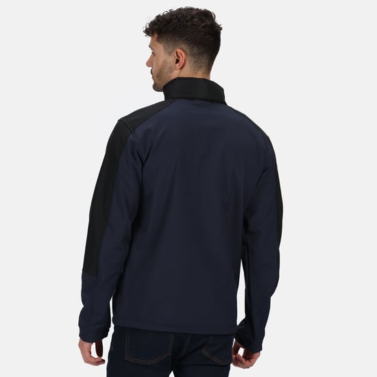 Regatta Mens Hydroforce 3-Layer Softshell Jacket (Wind Resistant, Water Repellent & Breathable) (Navy/Black)