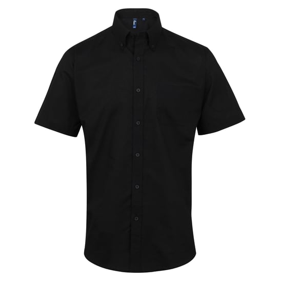 Premier Signature Herren Oxford-Hemd / Arbeitshemd, kurzärmlig (Schwarz) - Image 1