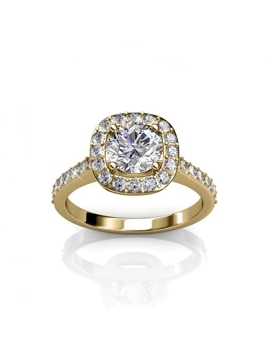 Kuscheliger Ring - Gold und Kristall - Image 3