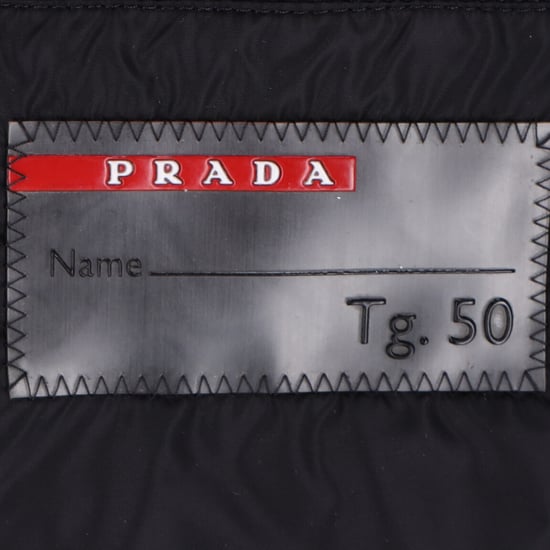 Prada Sport Stepp-Jacke mit Kapuze aus schwarzem Nylon - Image 4