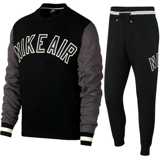 Nike Air Fleece Full Crewneck Trainingsanzug Set Schwarz - Image 1