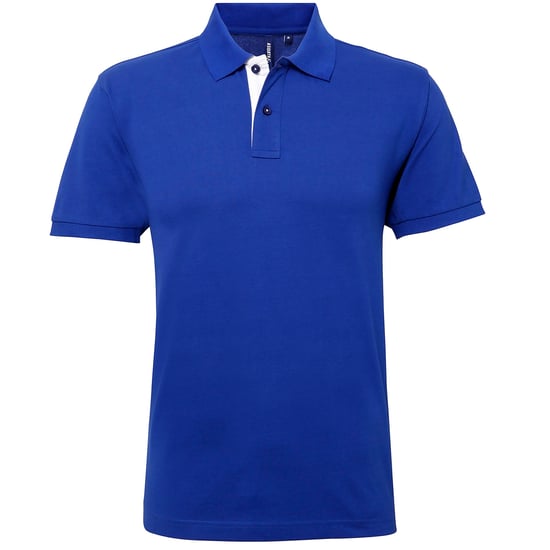 Asquith & Fox Herren Classic Fit Kontrast-Poloshirt (Royal/ Weiß) - Image 1