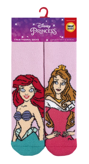 Wärmehalter Lite - Neuheit Disney Prinzessin Socken für Mädchen | Cinderella Ariel Gefrorene Belle - Ariel & Prinzessin - Image 2