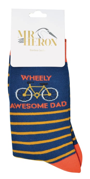 Herr Heron - Herren Papa Socken | Neuheit Bambus Socken | Atmungsaktiv weich | Vatertag Geschenk für erstaunliche Papa - Papa Socken (Navy) - Image 2