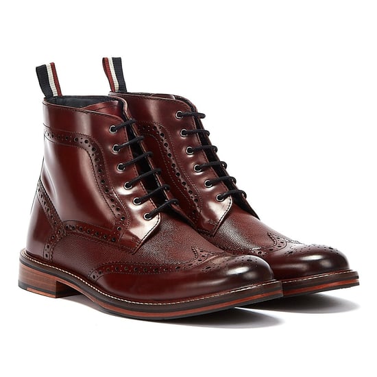 Ben Sherman Alfred Brogue Herren Burgundy Stiefel - Image 1