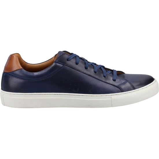 Hush Puppies Colton Leder Herren Navy Turnschuhe - Image 4