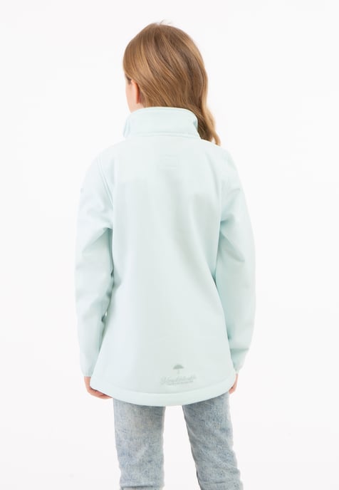 Schmuddelwedda Softshelljacke - recyceltes Material Mädchen Blaumint-280 - Image 5