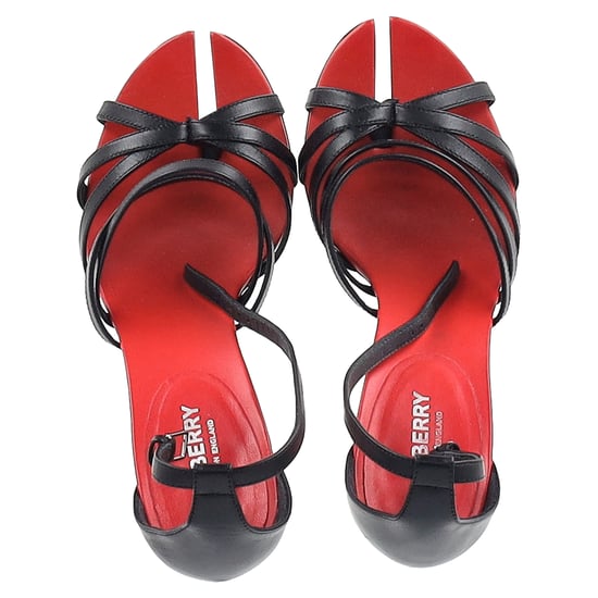 Burberry Hove Chunky Heel Flip-Flops aus schwarzem Rindsleder - Image 3
