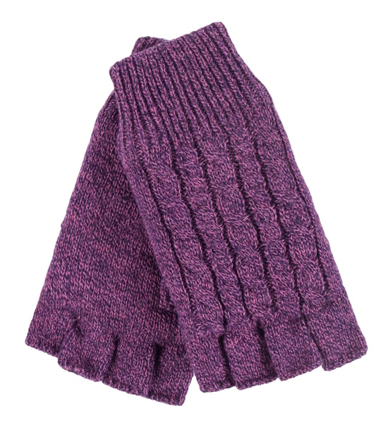 HEAT HOLDERS Damen Winter-Thermo-Fingerlose Handschuhe mit Zopfmuster - Image 1