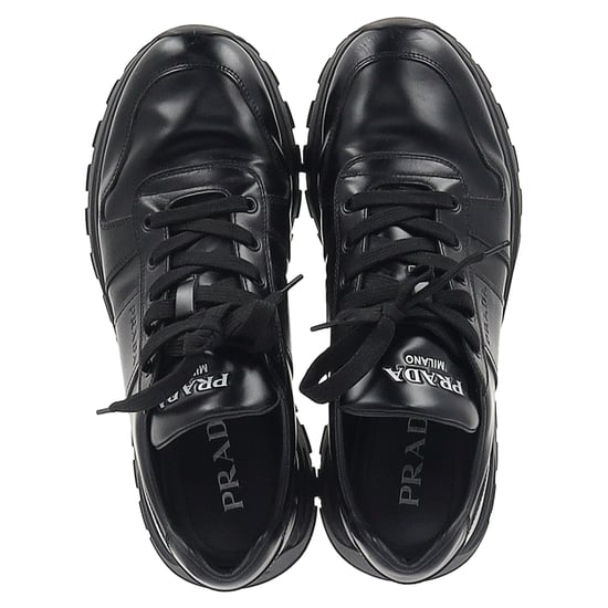 Prada Prax 01 Schnür-Low-Top-Sneaker aus schwarzem Kalbsleder - Image 2