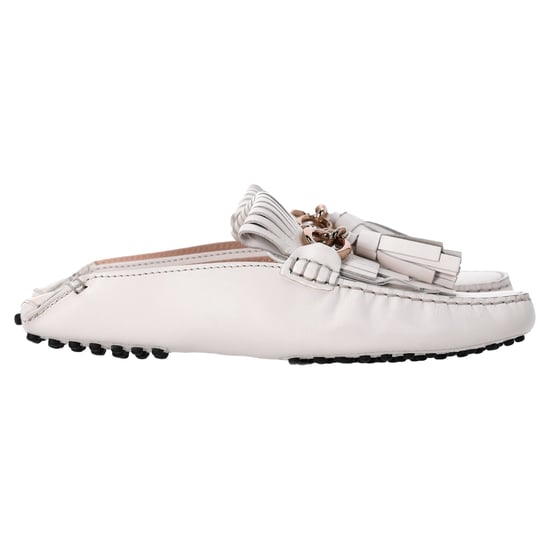 Tod's Loafer mit Quasten- und Ketten-Details aus weißem Leder - Image 1