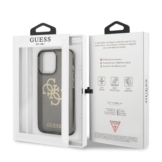 Guess TPU Full Glitter Logo Phone Case