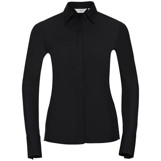 Russell Collection - "Ultimate" Formelles Hemd für Damen Langärmlig (Schwarz) - Image 1