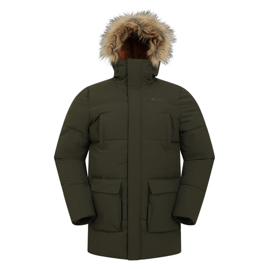 Mountain Warehouse Mens Fern Water Resistant Padded Parka (Khaki Green)
