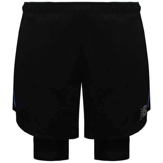 New Balance Q Speed 5 Zoll Herren Schwarze 2in1-Shorts - Image 1