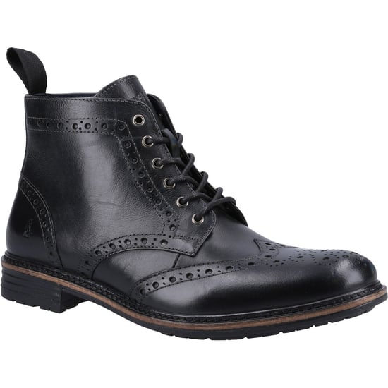 Hush Puppies Joshua Leder Herren Schwarz Stiefel - Image 1