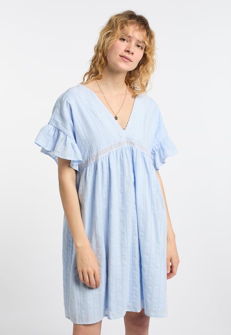 Dreimaster Kleid Damen Hellblau - Image 3