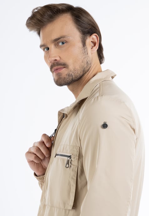 Dreimaster Übergangsjacke - recyceltes Material Herren Beige - Image 3