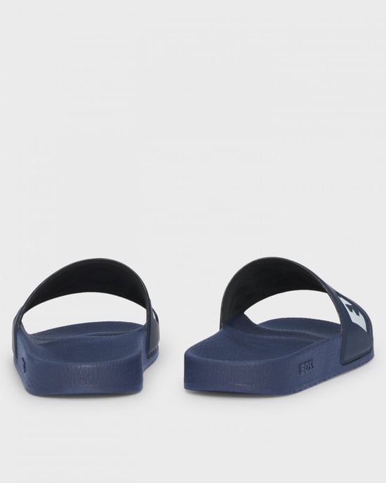 BOSS Orange Aryeh Mens Italian-Made Slides With Large Logo Detail - Image 3