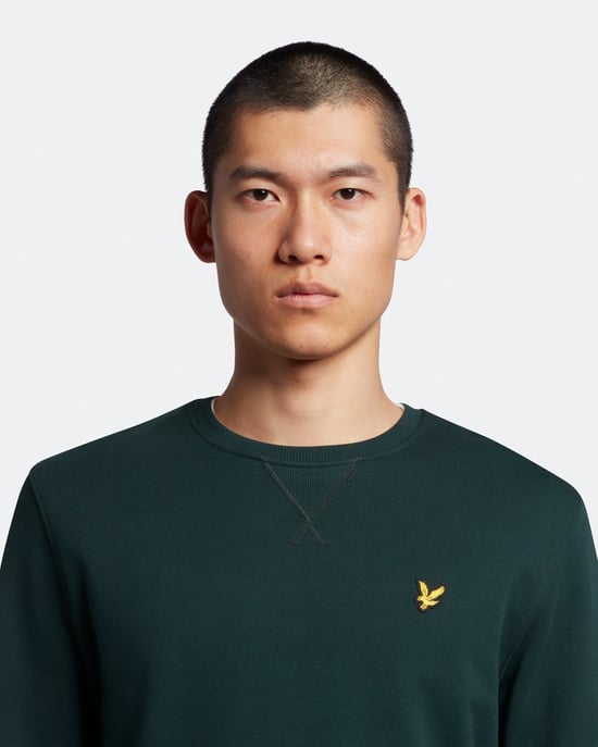 Lyle & Scott Sweatshirt mit Rundhalsausschnitt in Grün - Image 5
